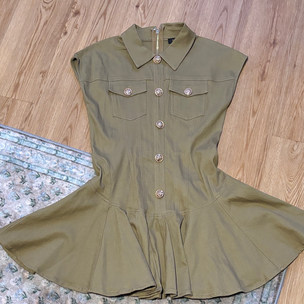 Khaki Mini Dress